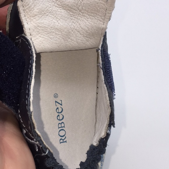 Robeez Infant Boys Nautical Leather Shoes Size 2 - Picture 9 of 11